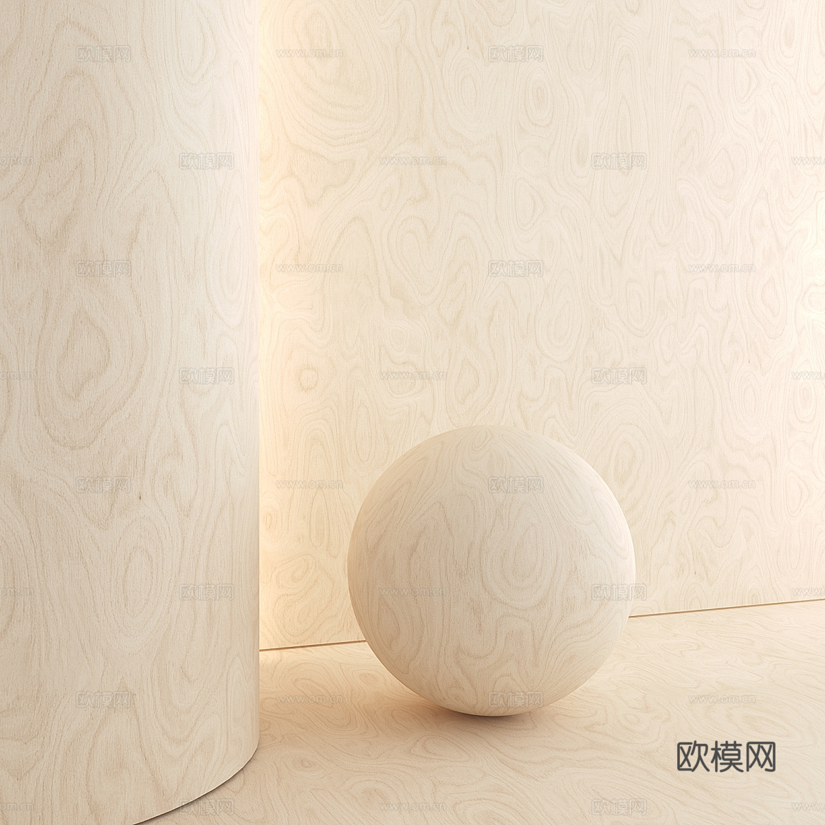 现代胶合板 软木 木纹 木饰面材质3d模型