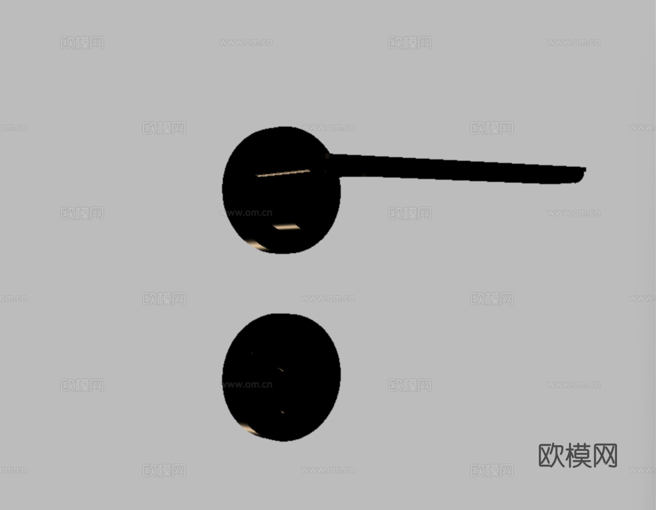 现代极简门把手 分体门把手 门锁门拉手su模型