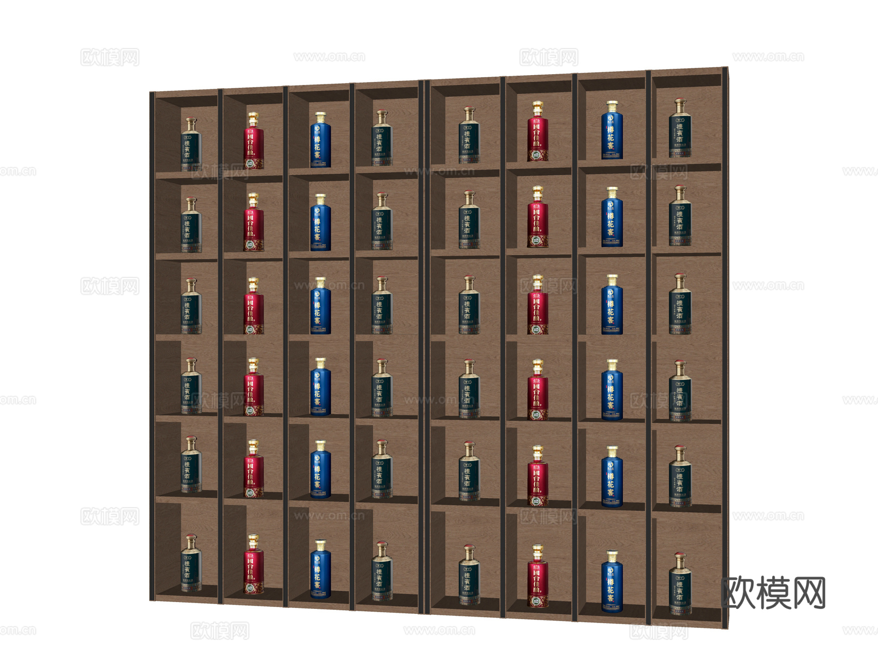 现代酒柜su模型