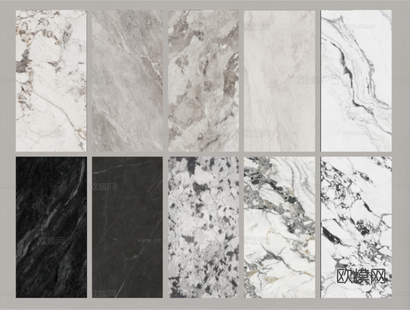 现代轻奢石材 大理石 岩板 护墙板 瓷砖su模型