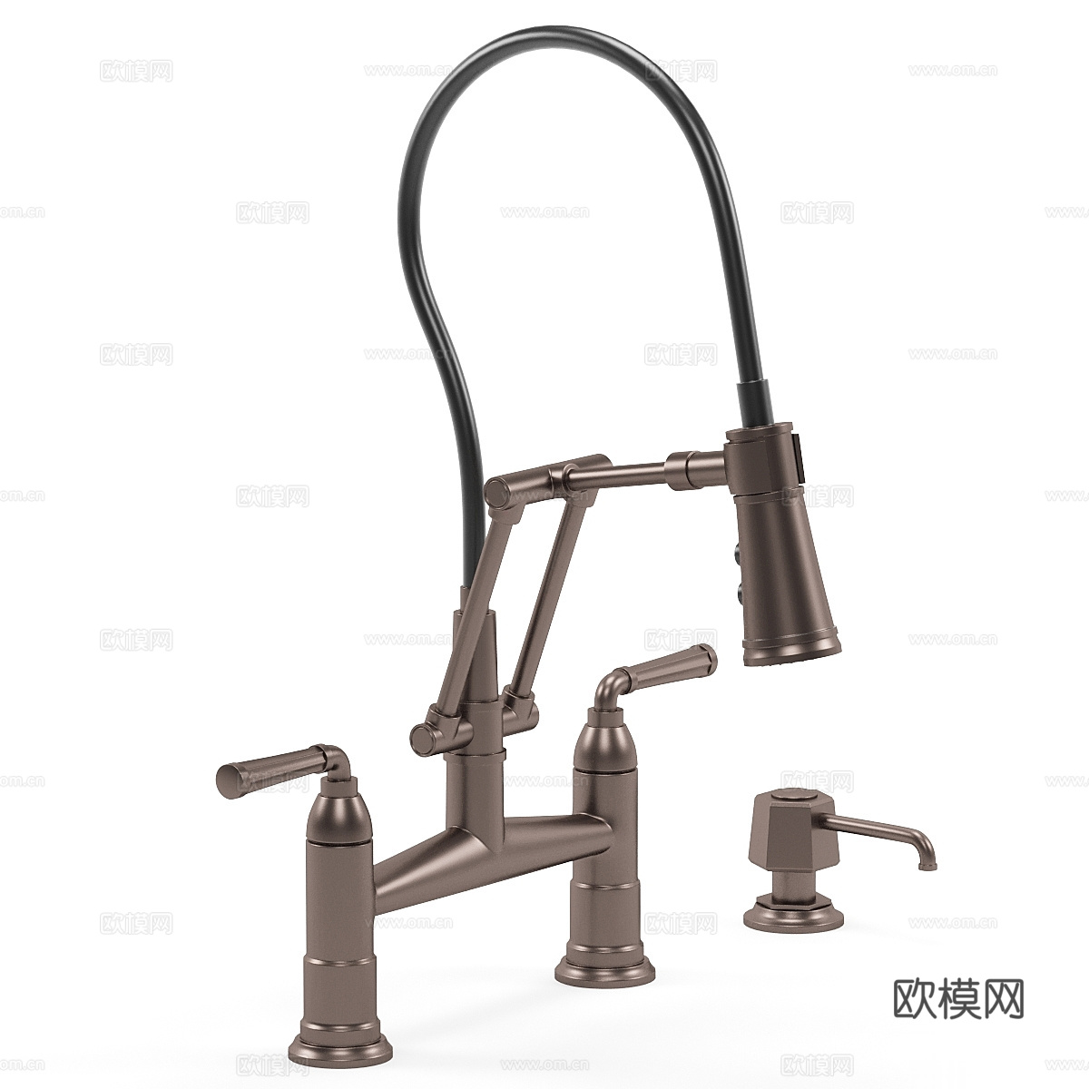 现代轻奢 BRIZO 厨房水龙头3d模型下载（渲染图3）