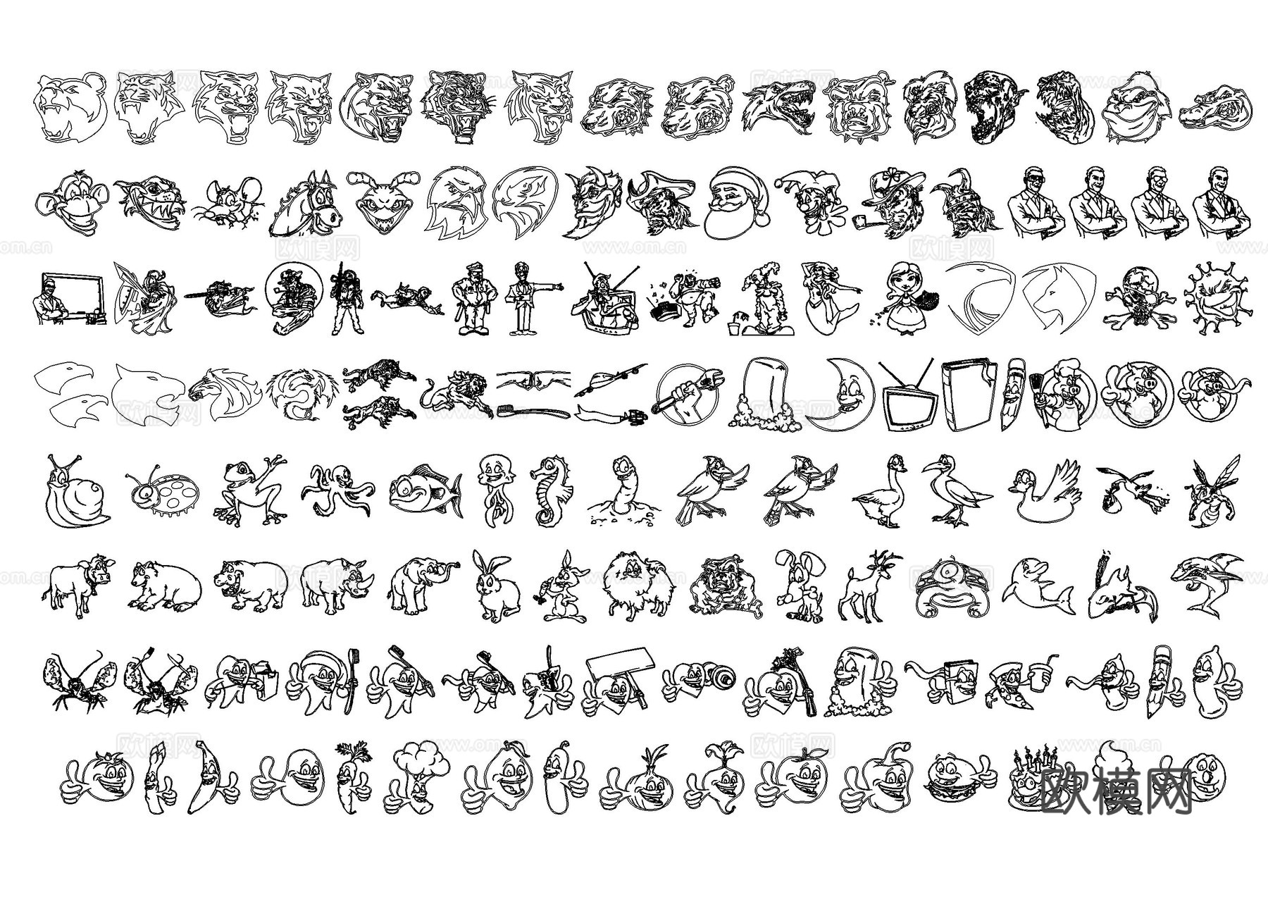 动物画像图库cad施工图