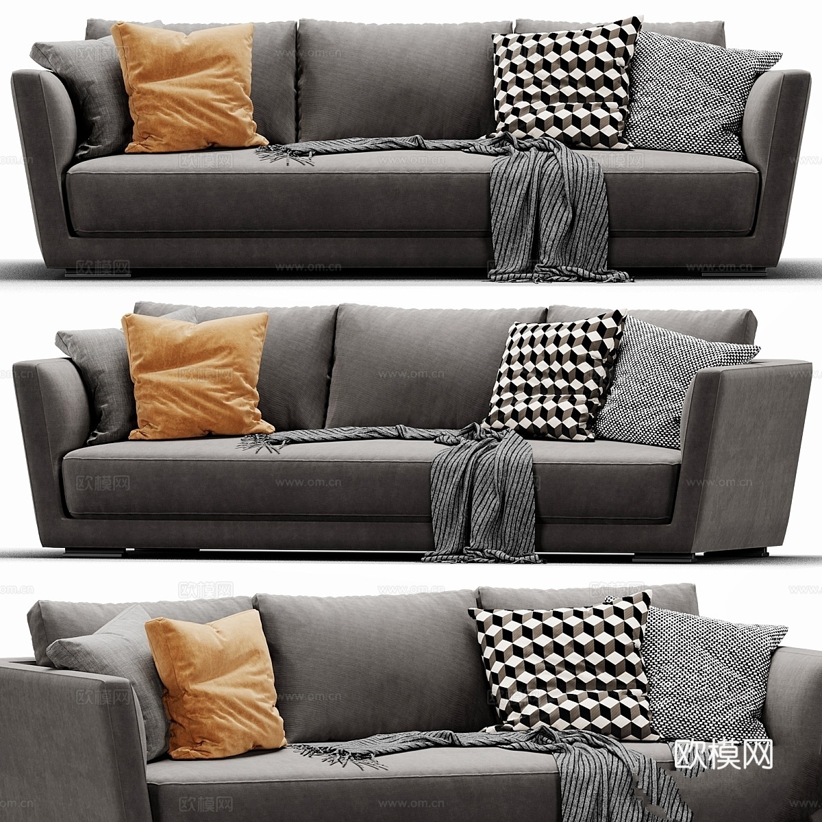 Verzelloni Lyndon 三人座沙发3d模型下载