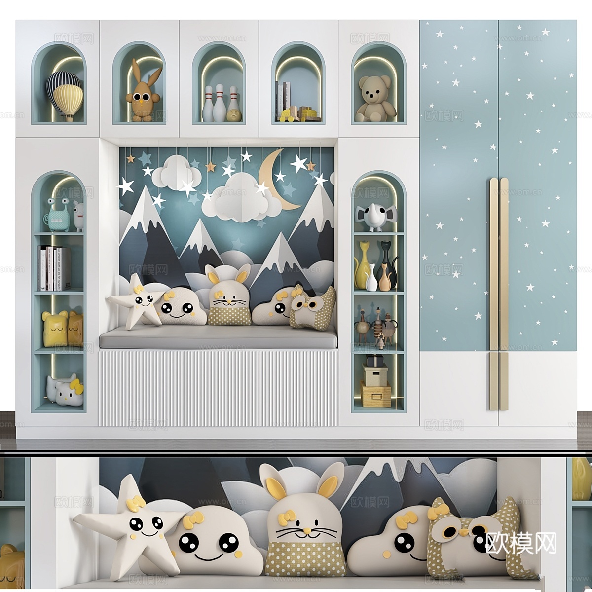 衣柜1073d模型下载