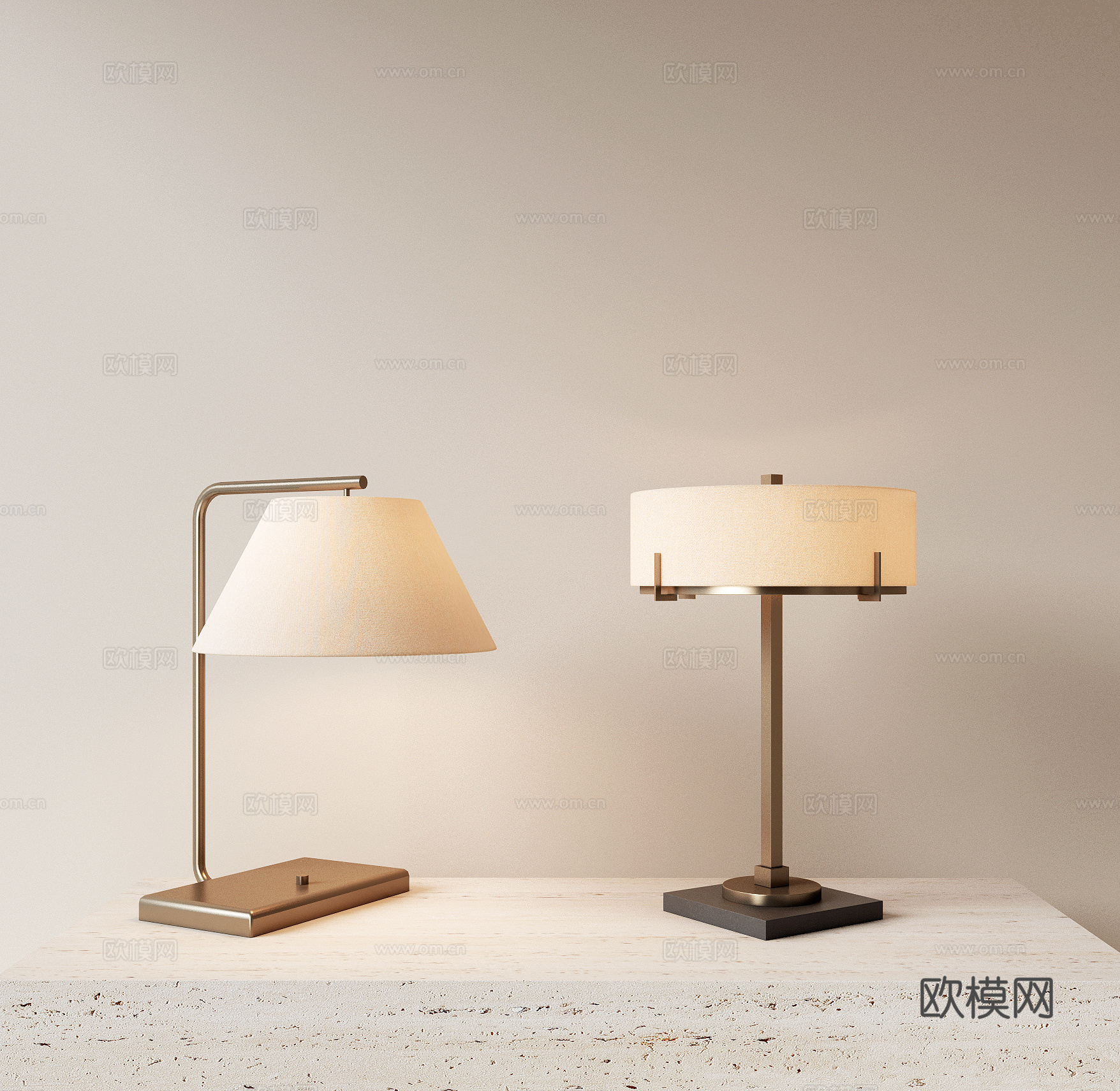 现代轻奢台灯 客厅台灯 复古台灯 床头台灯 书房台灯3d模型下载