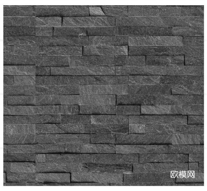 现代片岩 马蹄石 自然面铺装 花岗岩铺地 自然面石材贴图su模型