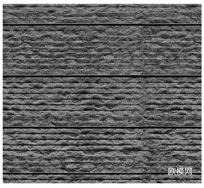 现代片岩 马蹄石 自然面铺装 花岗岩铺地 自然面石材贴图su模型