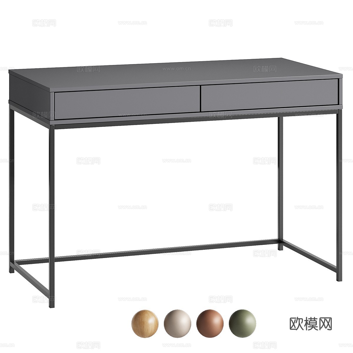 现代极简书桌 办公桌3d模型