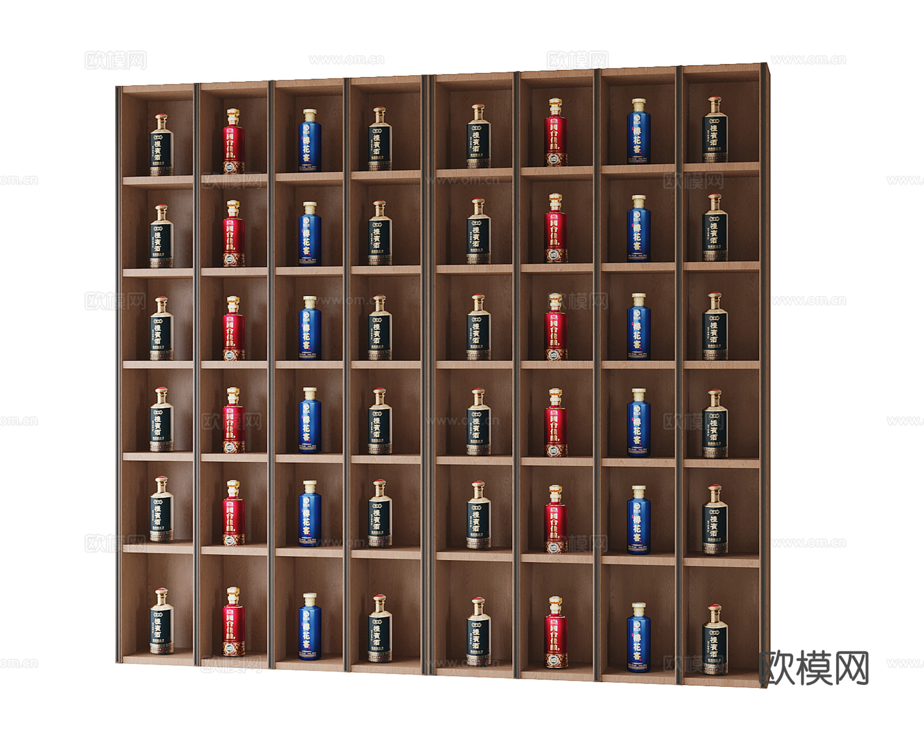 现代酒柜su模型