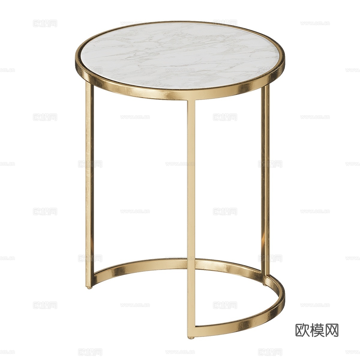 白色大理石台面玻璃桌3d模型下载