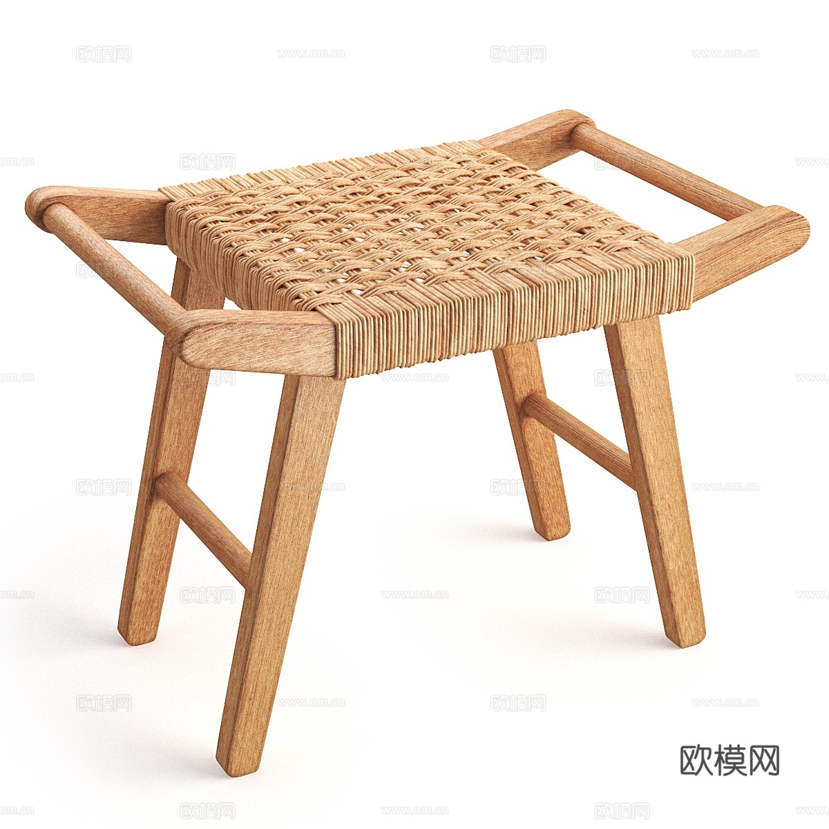 H&M Home 编织草凳 凳子3d模型下载