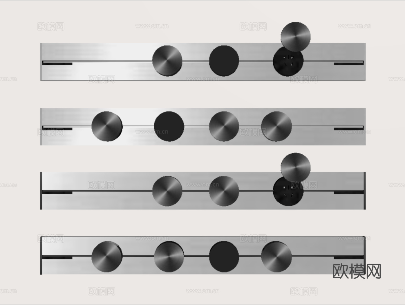 现代插座 轨道插座 移动插座su模型