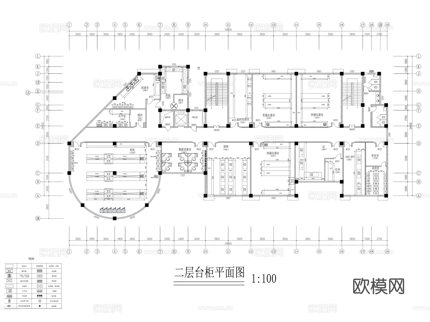 23套实验室施工图cad施工图