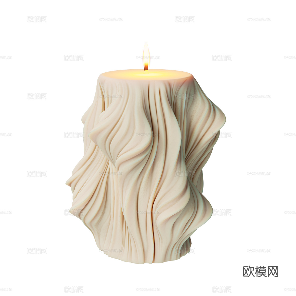现代奶油风 risti 烛台 蜡烛3d模型
