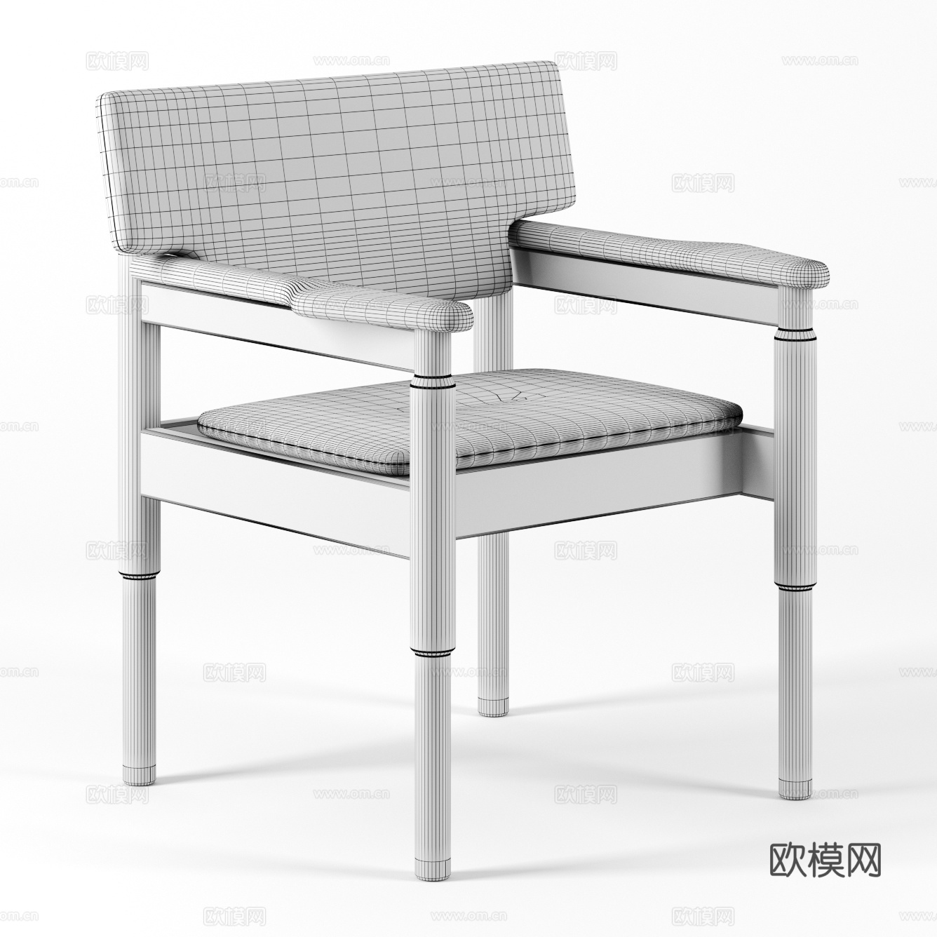 新中式 Vieste 木质椅子3d模型