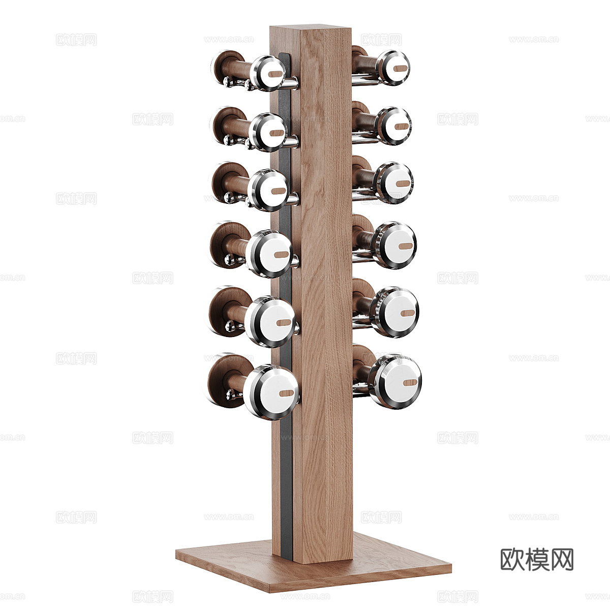 健身器材 哑铃 哑铃架3d模型