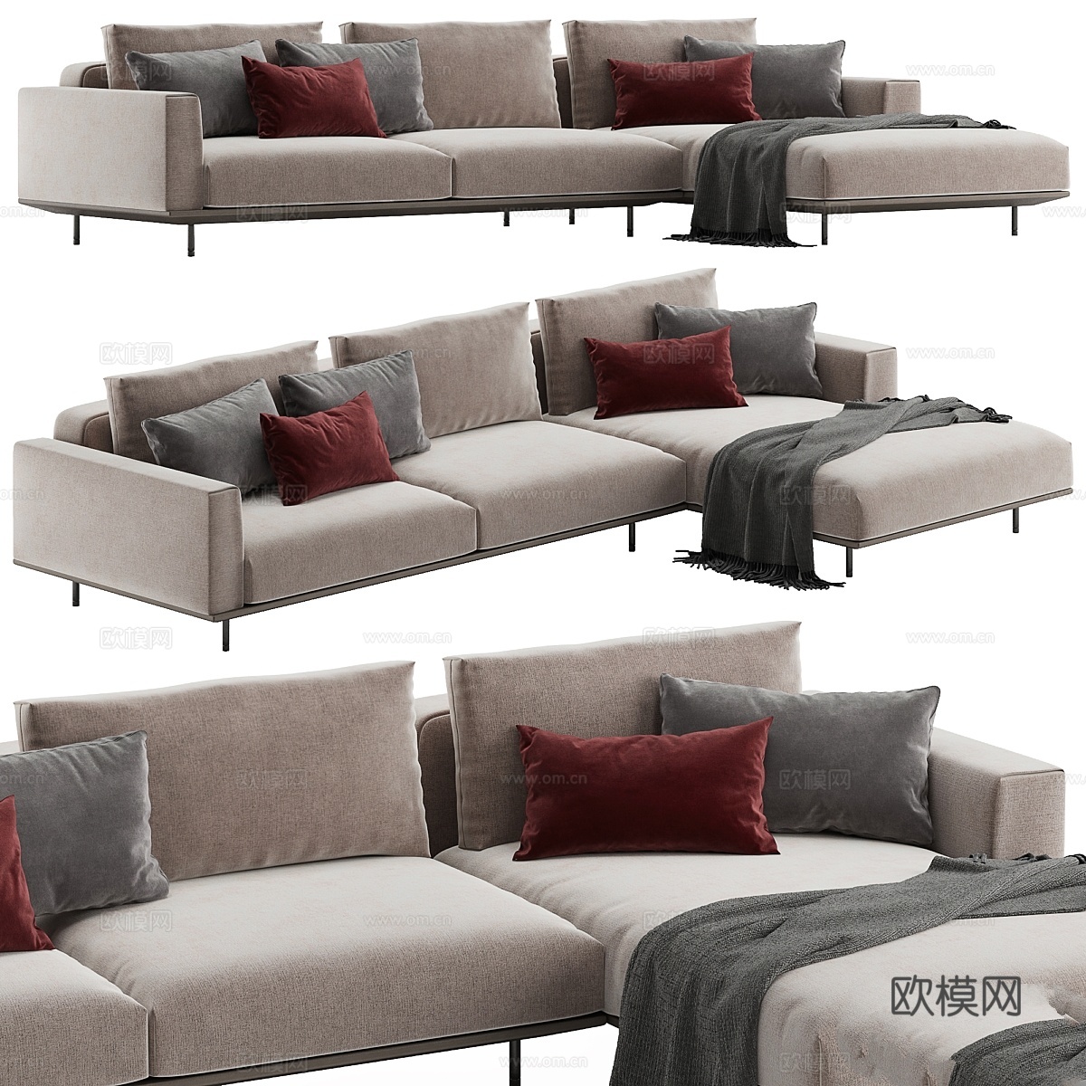 罗尔夫本茨Volo转角沙发3d模型下载