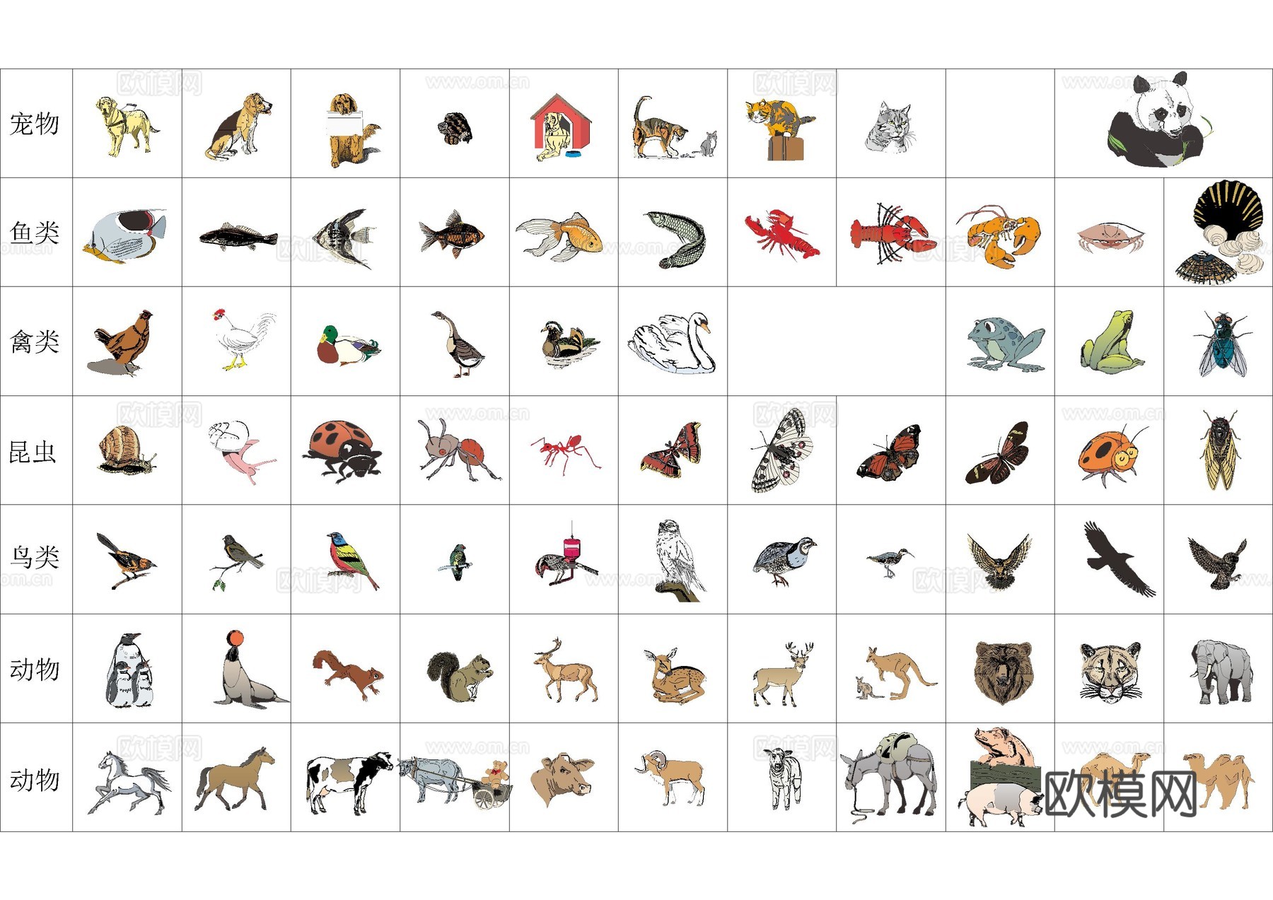 蝴蝶昆虫图库cad施工图