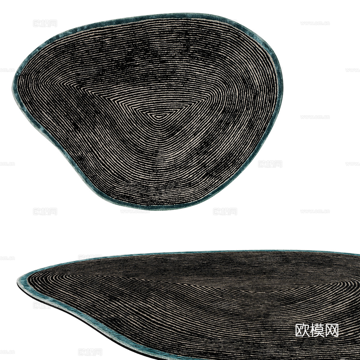 现代简约地毯 地毯 简约地毯 多边形地毯3d模型下载