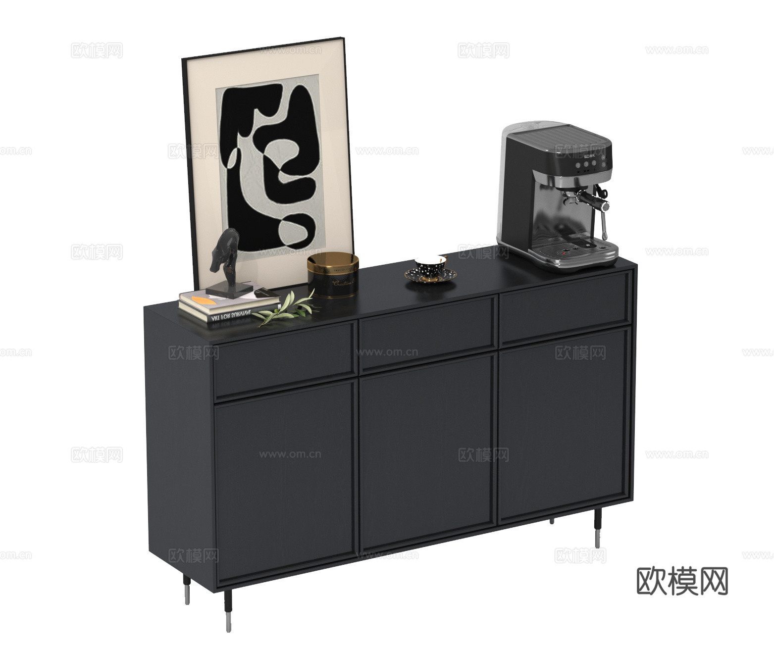 现代边柜 玄关柜 鞋柜su模型
