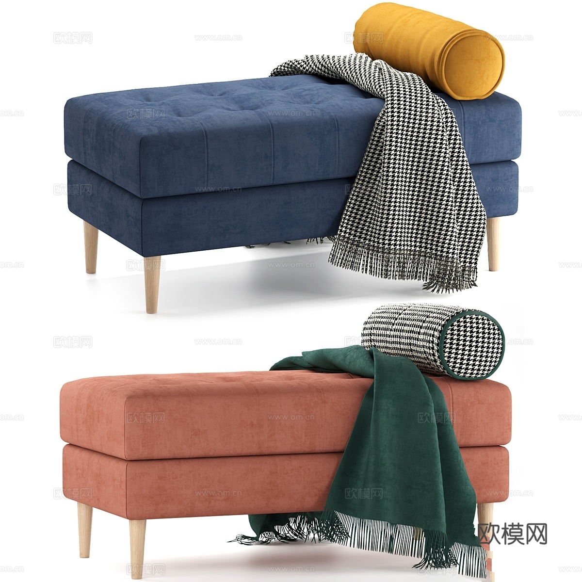 四色西特诺长凳（巴哈特祖母绿巴哈特）3d模型下载