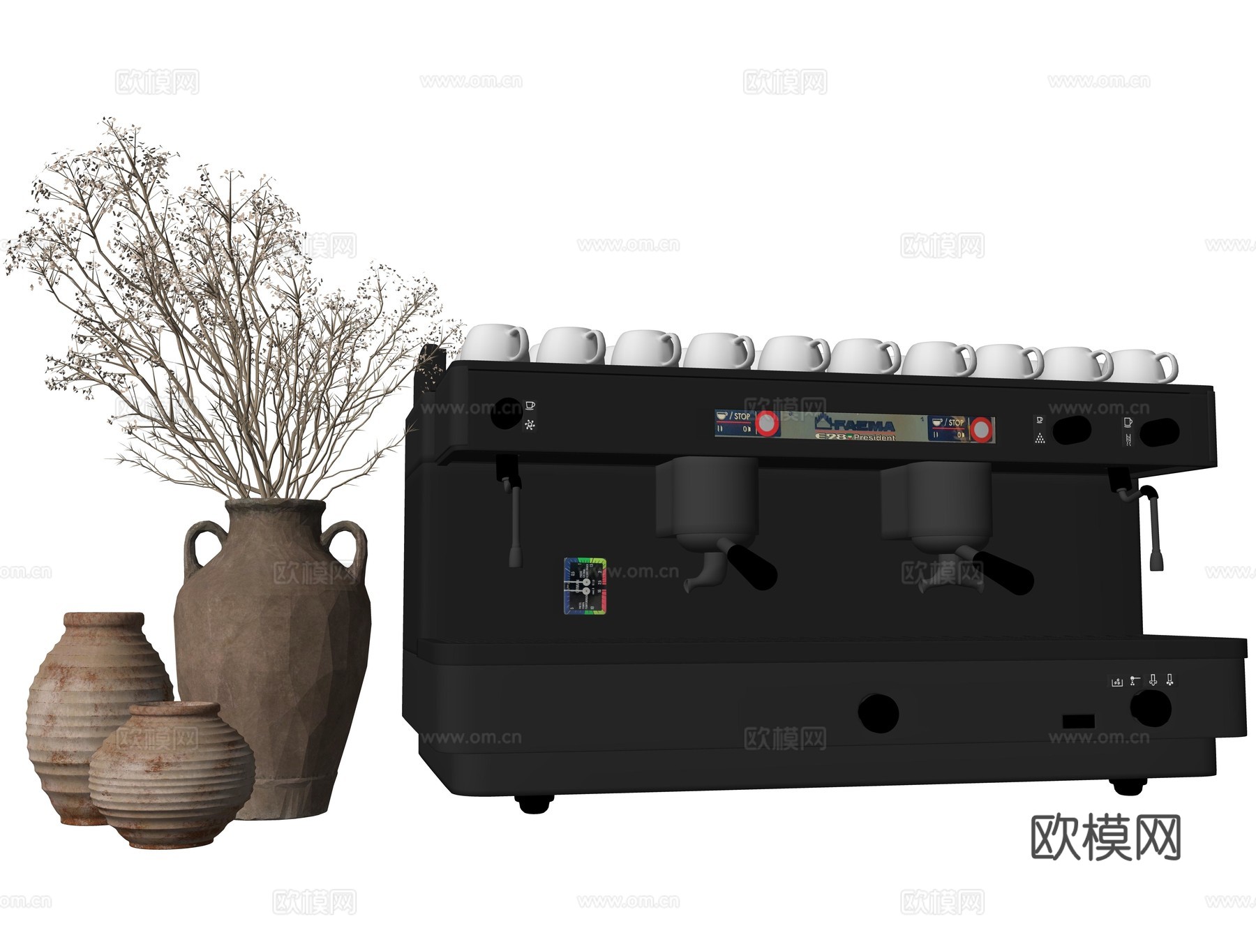 现代小型家用电器果汁机su模型