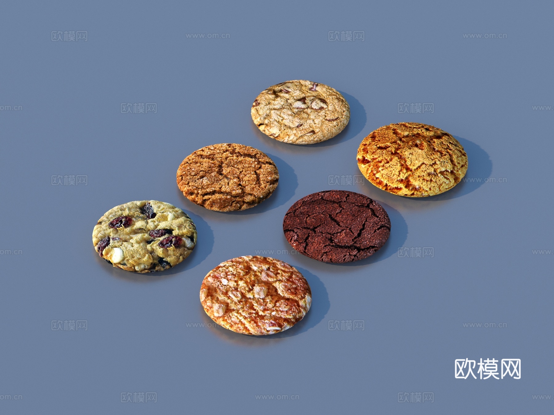 饼干 点心 零食 食物 曲奇3d模型下载