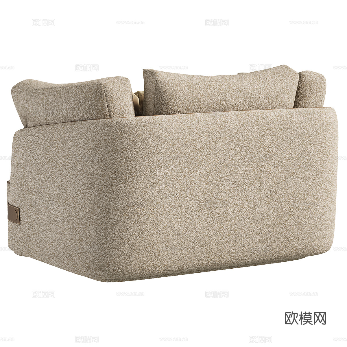 现代意式 Veronica 布艺沙发椅3d模型下载（渲染图3）