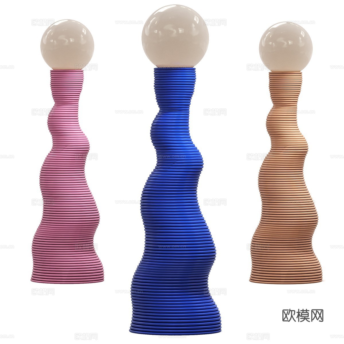 现代奶油风 NYAMBA 落地灯3d模型下载（渲染图1）