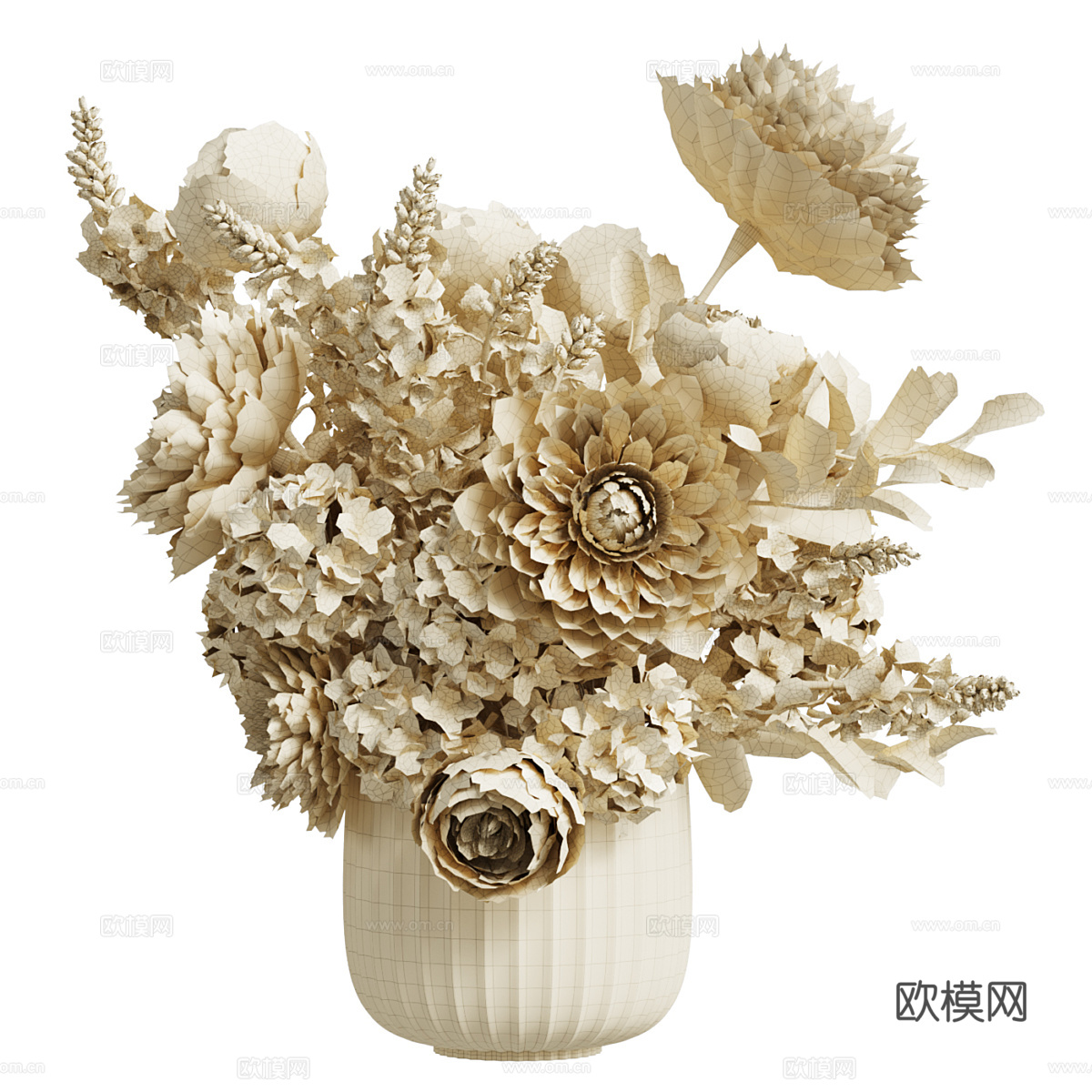 现代花瓶花艺 花束3d模型下载（渲染图6）