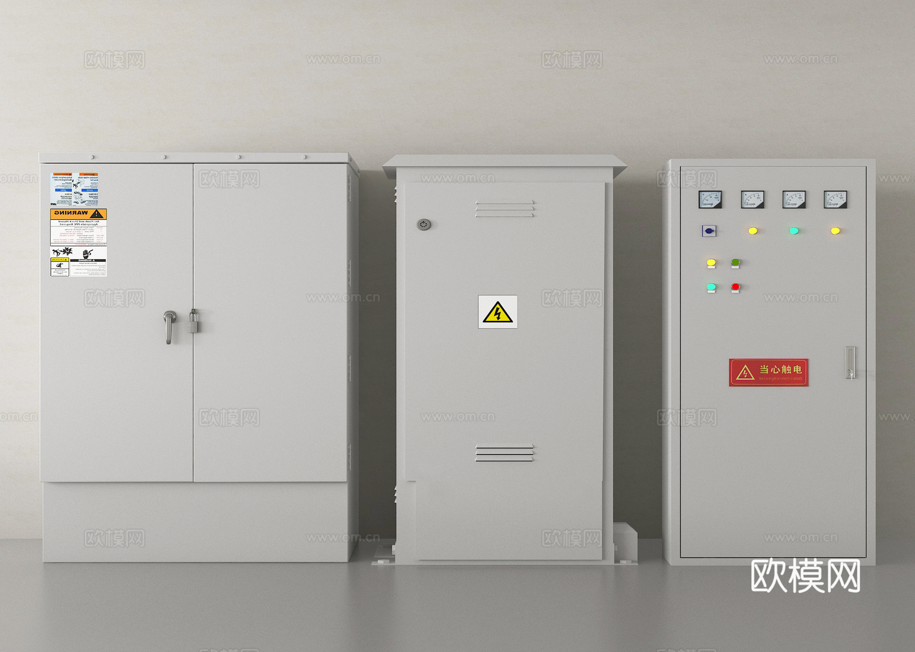 现代配电箱 电箱控制箱 工业设备3d模型下载
