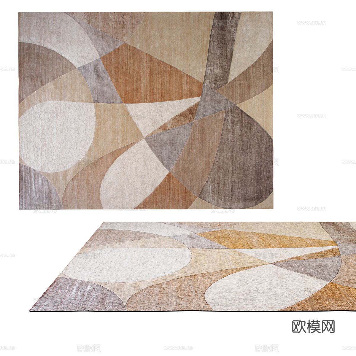 现代简约地毯 地毯 简约地毯 餐厅地毯 客厅地毯3d模型下载