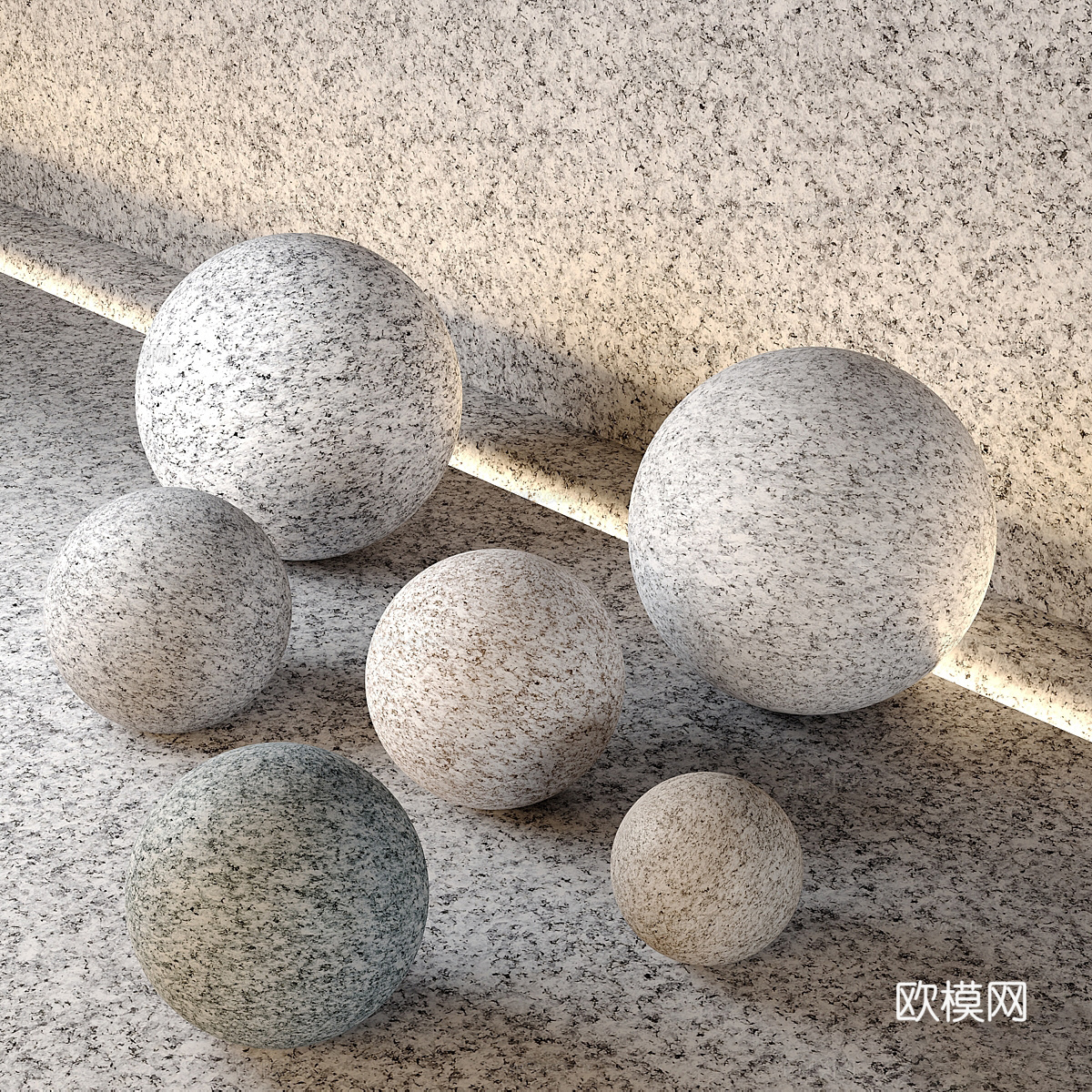 天然石材 花岗岩3d模型3d模型