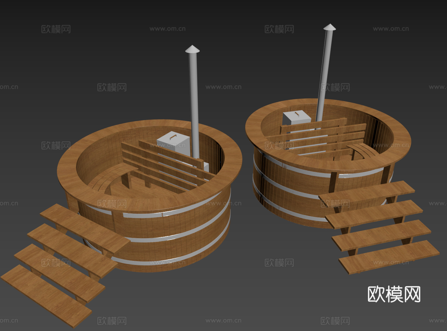 现代桑拿房 汗蒸房su模型