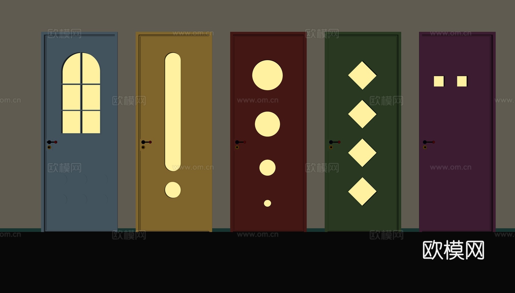 现代多巴胺房门su模型