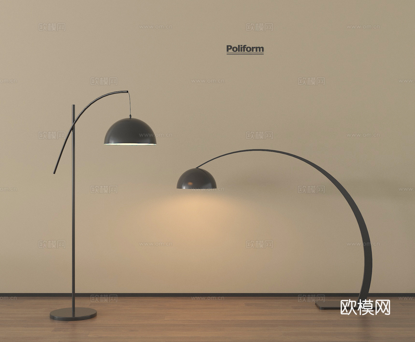 中古落地灯 装饰灯 艺术灯3d模型下载