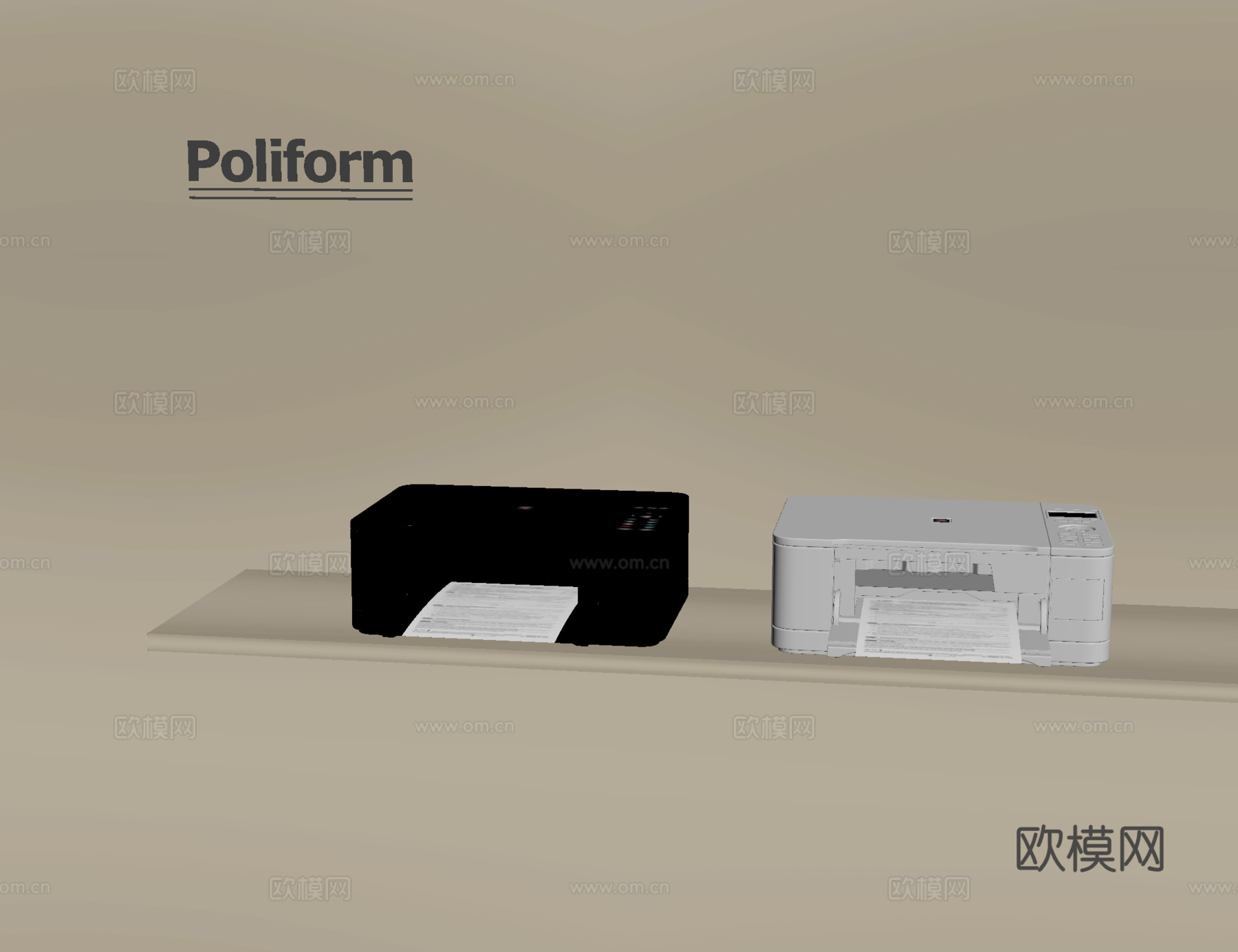 现代打印机su模型