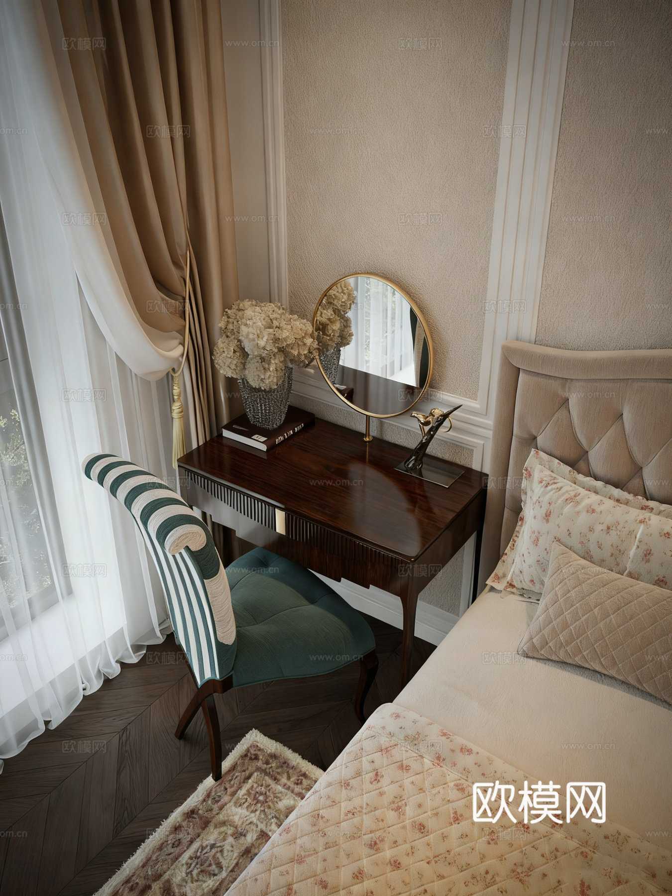 ​​现代轻奢卧室 主卧su模型