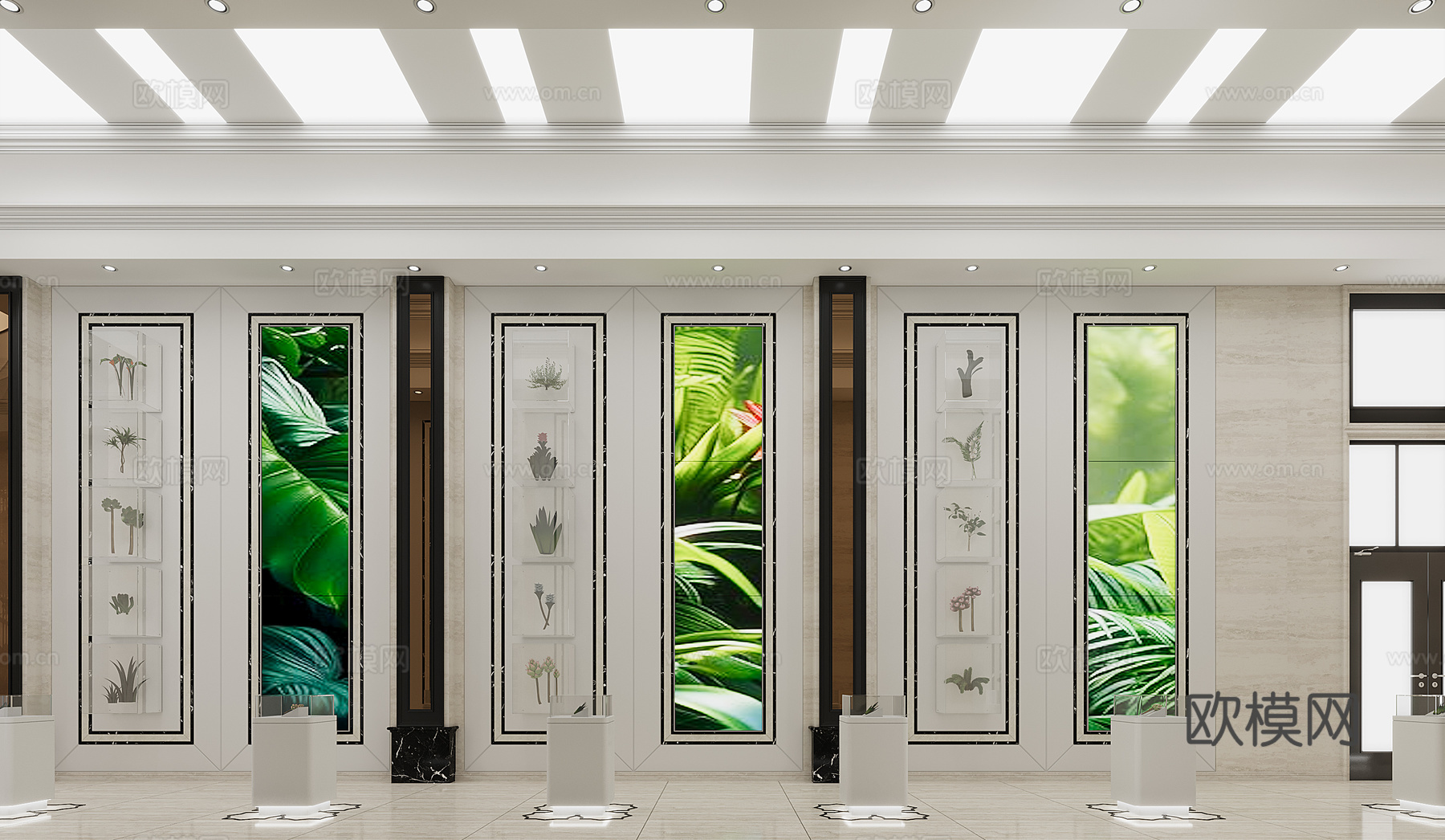 现代动植物展厅3d模型下载（渲染图4）