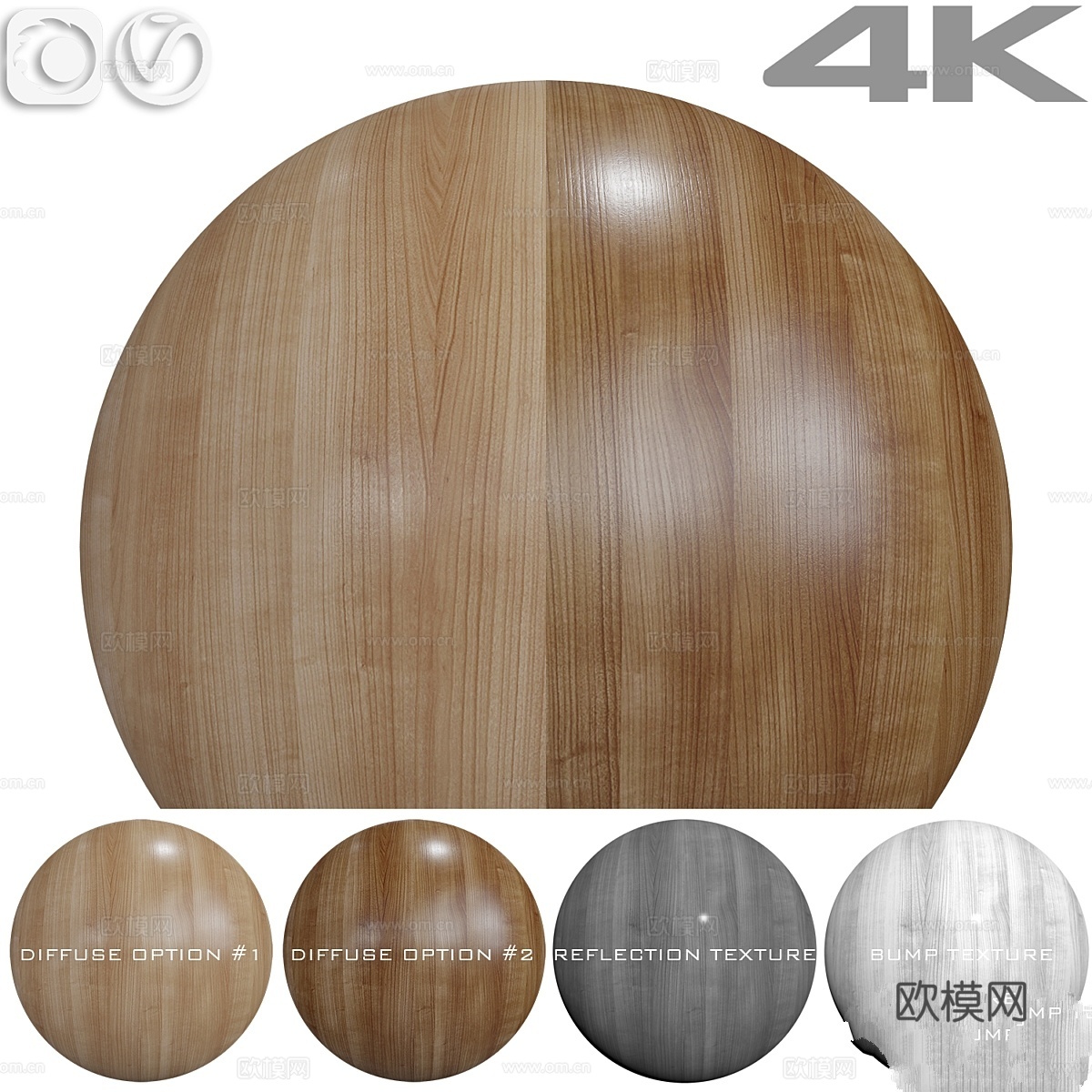 无缝纹理 - 樱桃木3d模型下载