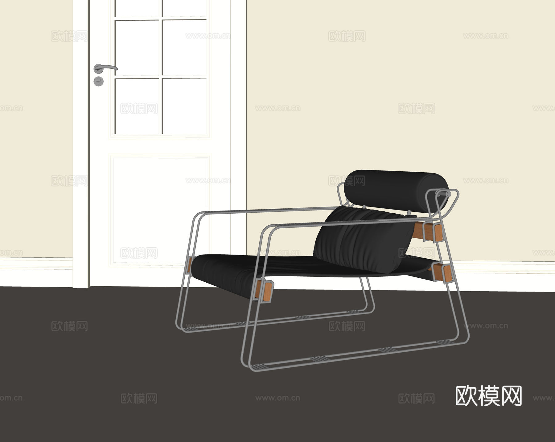 意式轻奢休闲椅su模型