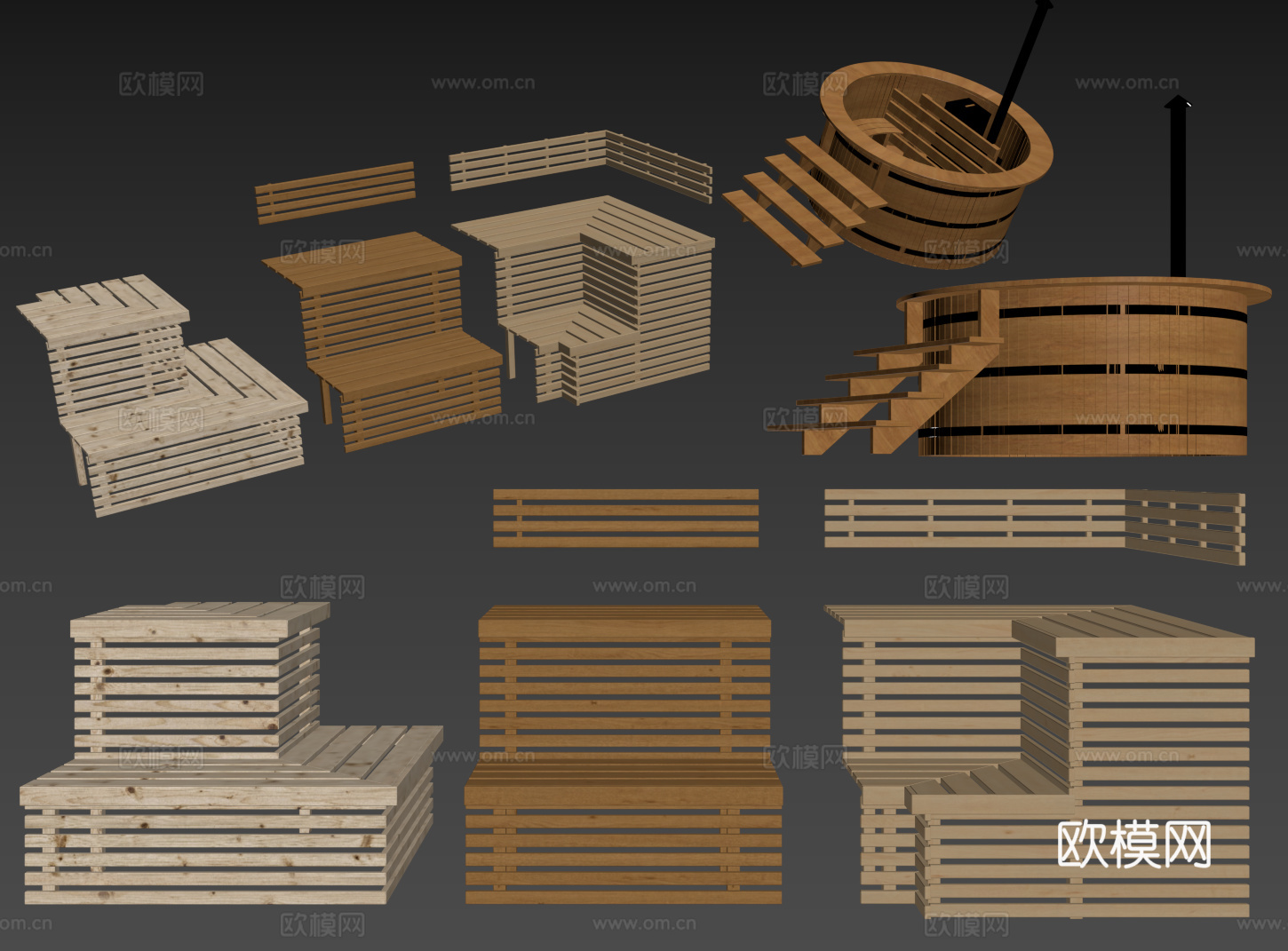 现代桑拿房 汗蒸房su模型