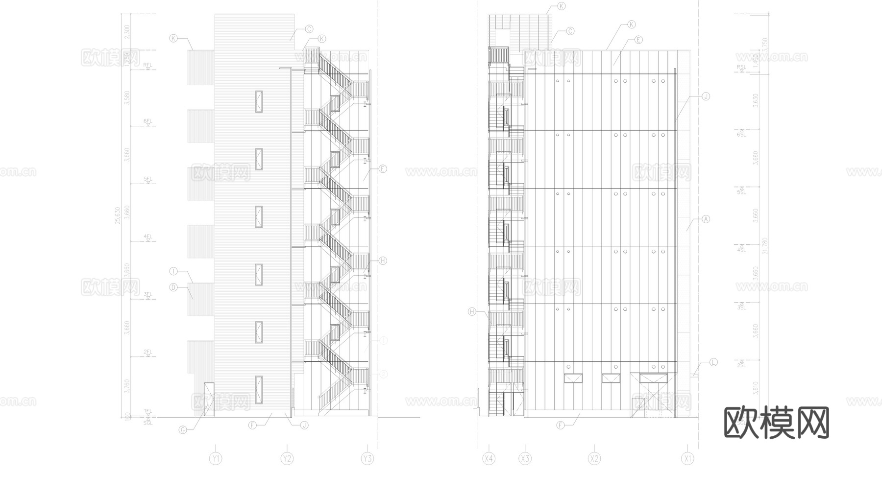 高层建筑公寓 商业建筑 高层住宅  写字楼cad施工图