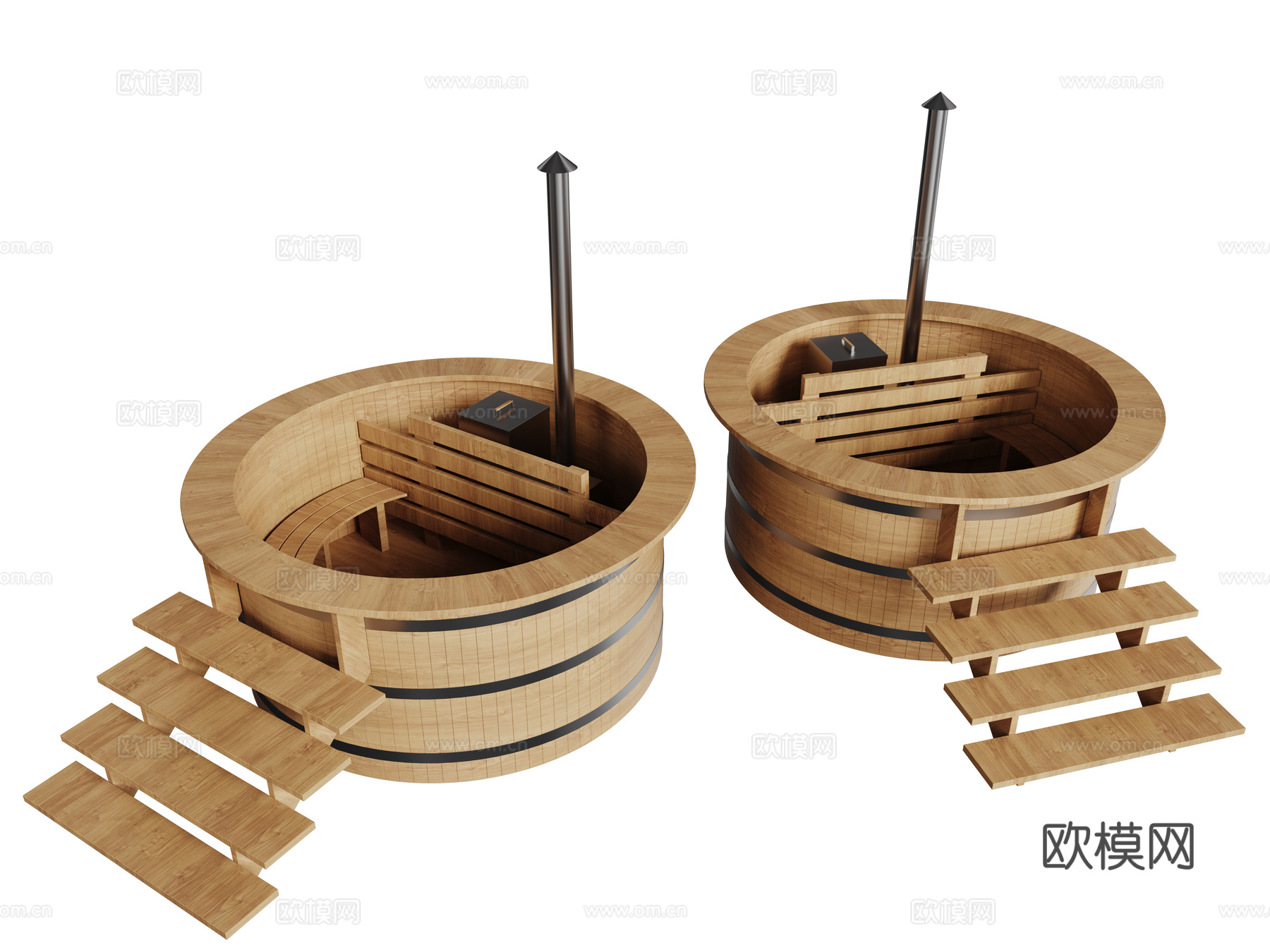 现代桑拿房 汗蒸房su模型