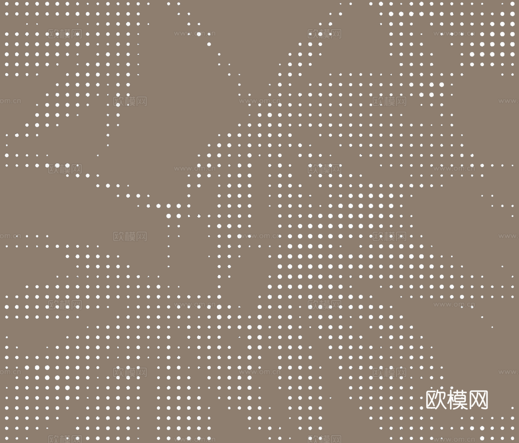 咖色竹叶纹理穿孔板金属贴图