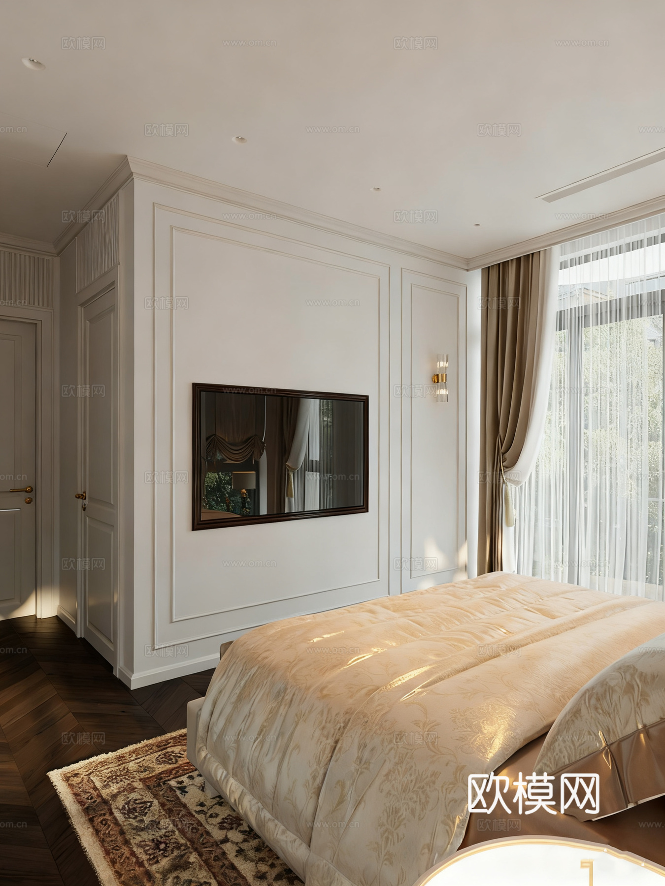 ​​现代轻奢卧室 主卧su模型