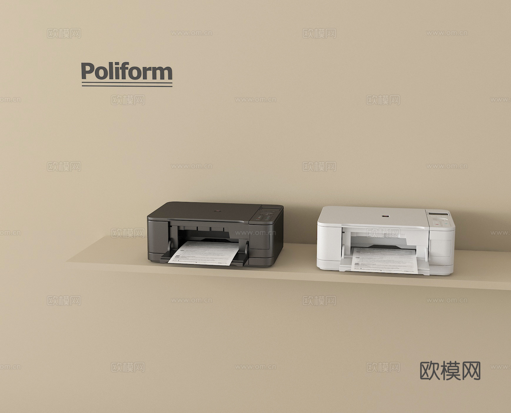 现代打印机su模型