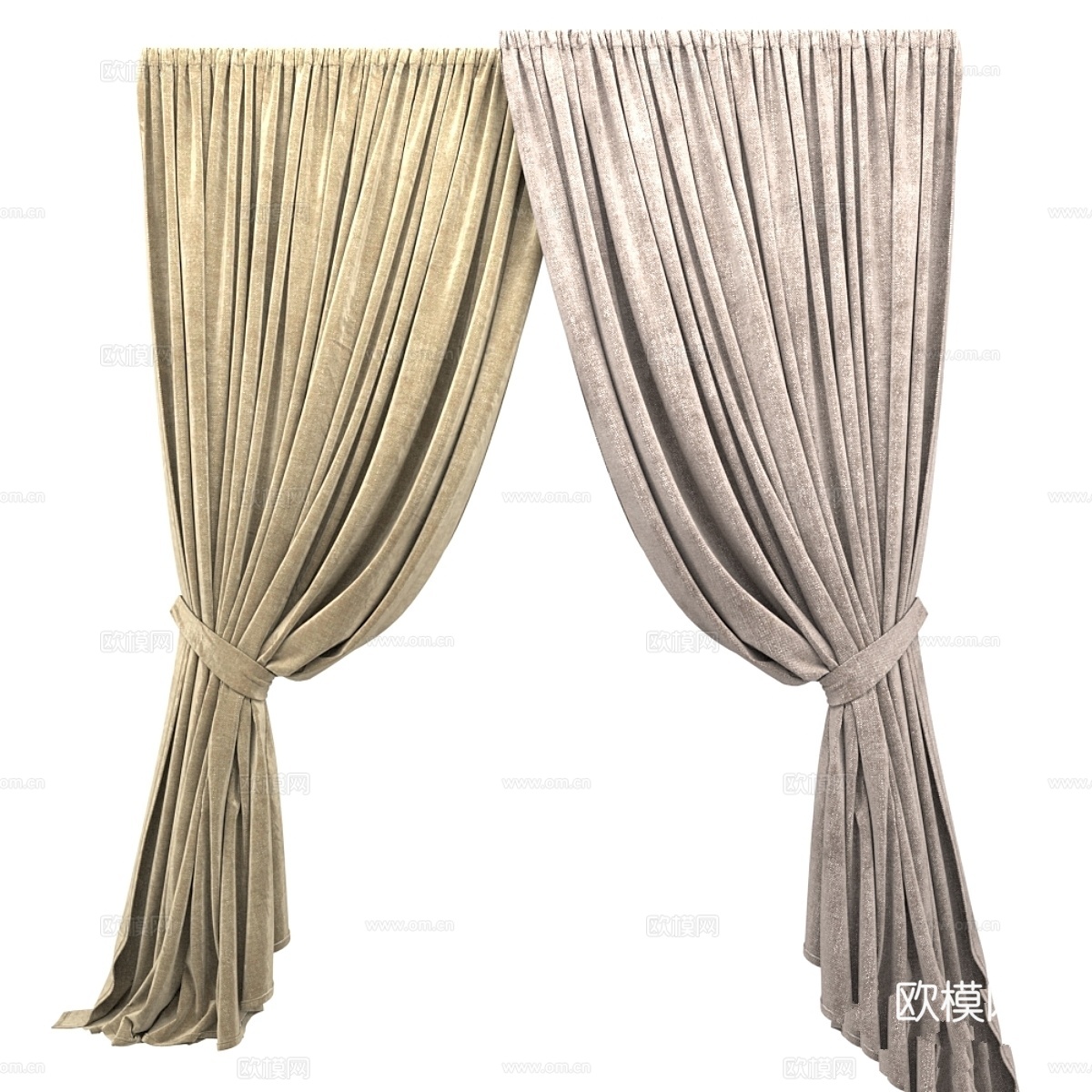 窗帘 -0333d模型下载