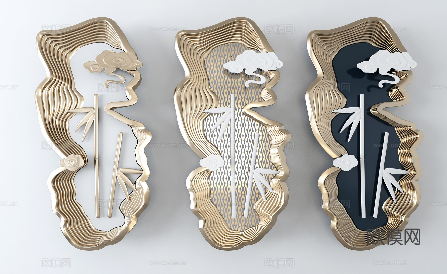 墙饰3d模型下载