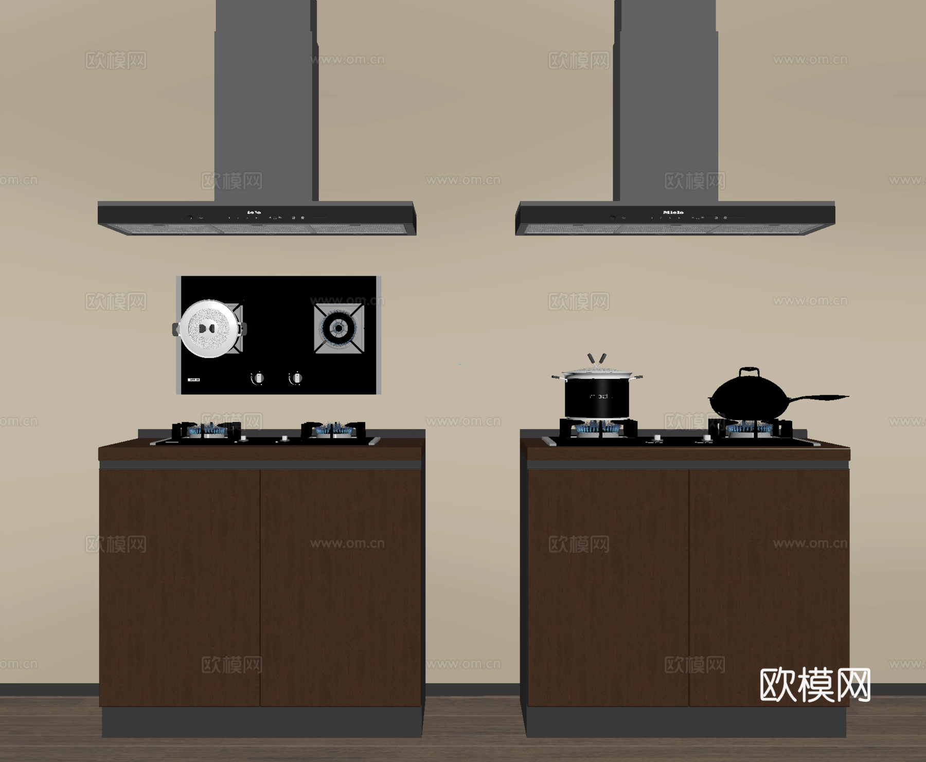现代吸油烟机su模型
